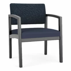 Lesro Lenox Wood Polyurethane Reception Wide Guest Chair In Blue/Black -CYMAX Sales 2691605 L 5