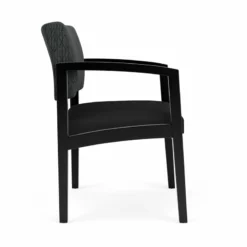 Lesro Lenox Wood Polyurethane Reception Wide Guest Chair In Black/Brown -CYMAX Sales 2691606 1 L 1