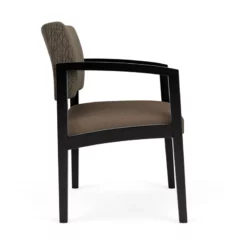 Lesro Lenox Wood Polyurethane Reception Wide Guest Chair In Brown/Black -CYMAX Sales 2691607 1 L