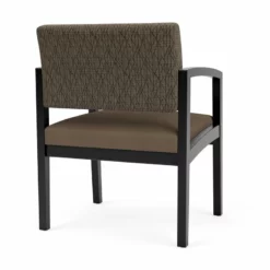 Lesro Lenox Wood Polyurethane Reception Wide Guest Chair In Black/Gray -CYMAX Sales 2691607 2 L 3