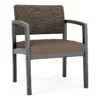 Lesro Lenox Wood Polyurethane Reception Wide Guest Chair In Brown/Black -CYMAX Sales 2691607 L