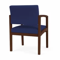 Lesro Lenox Wood Fabric Reception Guest Chair In Open House Navy/Walnut 27 Lesro Lenox Wood Fabric Reception Guest Chair In Open House Navy/Walnut -CYMAX Sales 2691634 2 L 1