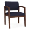 Lesro Lenox Wood Fabric Reception Guest Chair In Asteroid Gray/Walnut -CYMAX Sales 2691635 L