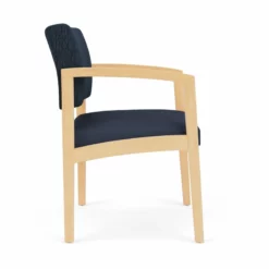 Lesro Lenox Wood Polyurethane Reception Wide Guest Chair In Natural/Brown -CYMAX Sales 2691641 1 L 3