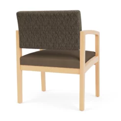 Lesro Lenox Wood Polyurethane Reception Wide Guest Chair In Gray/Natural -CYMAX Sales 2691643 2 L