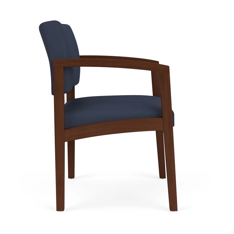 Lesro Lenox Wood Polyurethane Reception Wide Guest Chair In Brown/Walnut 16 Lesro Lenox Wood Polyurethane Reception Wide Guest Chair In Brown/Walnut - Image 14