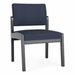 Lesro Lenox Wood Polyurethane Reception Armless Guest Chair In Black/Black -CYMAX Sales 2691664 L 2