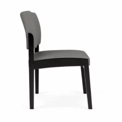 Lesro Lenox Wood Polyurethane Reception Armless Guest Chair In Gray/Black 26 Lesro Lenox Wood Polyurethane Reception Armless Guest Chair In Gray/Black -CYMAX Sales 2691666 1 L 1