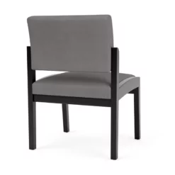 Lesro Lenox Wood Polyurethane Reception Armless Guest Chair In Black/Blue -CYMAX Sales 2691666 2 L