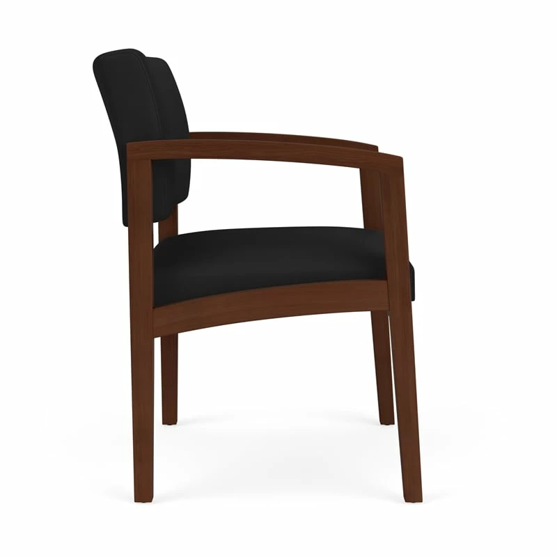 Lesro Lenox Wood Polyurethane Reception Wide Guest Chair In Walnut/Brown 13 Lesro Lenox Wood Polyurethane Reception Wide Guest Chair In Walnut/Brown - Image 11