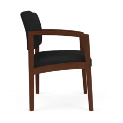 Lesro Lenox Wood Polyurethane Reception Wide Guest Chair In Brown/Walnut 32 Lesro Lenox Wood Polyurethane Reception Wide Guest Chair In Brown/Walnut -CYMAX Sales 2691669 1 L