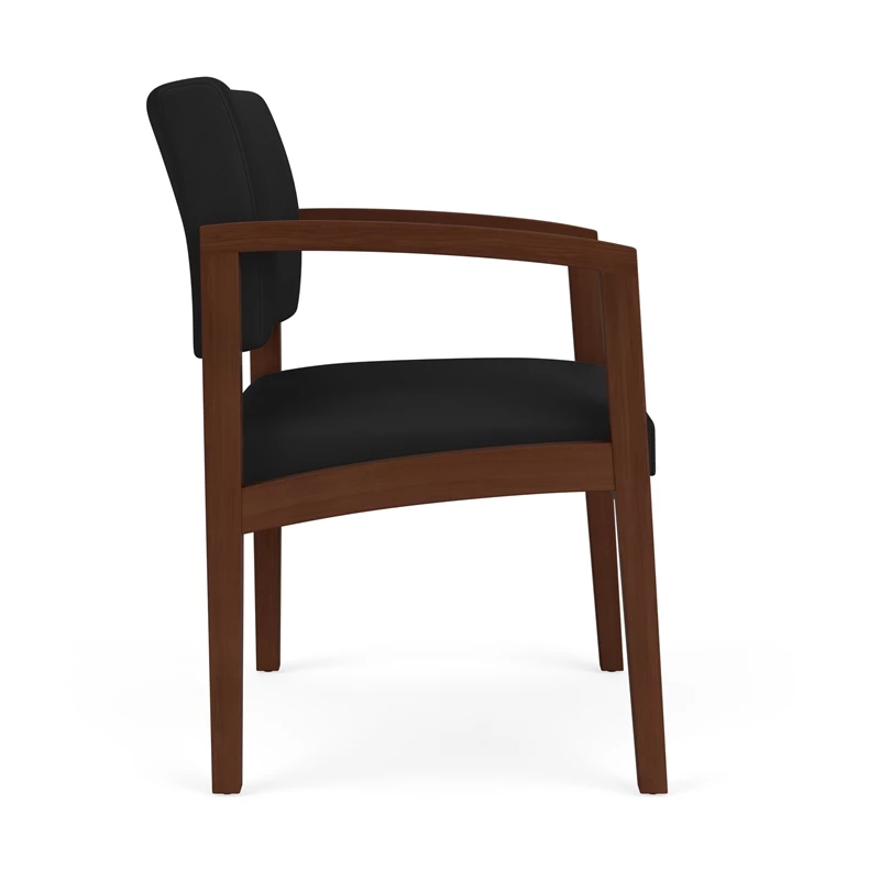 Lesro Lenox Wood Polyurethane Reception Wide Guest Chair In Brown/Walnut 13 Lesro Lenox Wood Polyurethane Reception Wide Guest Chair In Brown/Walnut - Image 11