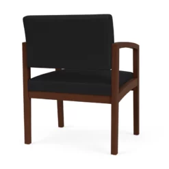 Lesro Lenox Wood Polyurethane Reception Wide Guest Chair In Brown/Walnut 33 Lesro Lenox Wood Polyurethane Reception Wide Guest Chair In Brown/Walnut -CYMAX Sales 2691669 2 L