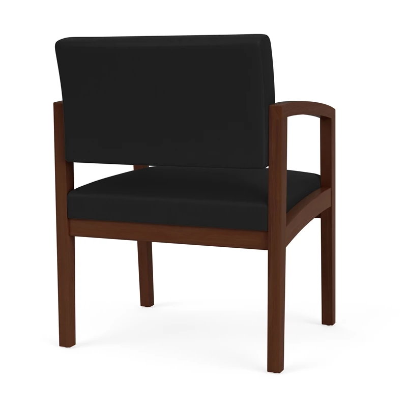 Lesro Lenox Wood Polyurethane Reception Wide Guest Chair In Brown/Walnut 14 Lesro Lenox Wood Polyurethane Reception Wide Guest Chair In Brown/Walnut - Image 12