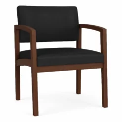 Lesro Lenox Wood Polyurethane Reception Wide Guest Chair In Walnut/Brown 31 Lesro Lenox Wood Polyurethane Reception Wide Guest Chair In Walnut/Brown -CYMAX Sales 2691669 L 1