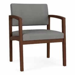 Lesro Lenox Wood Polyurethane Reception Wide Guest Chair In Walnut/Brown 28 Lesro Lenox Wood Polyurethane Reception Wide Guest Chair In Walnut/Brown -CYMAX Sales 2691670 L 1