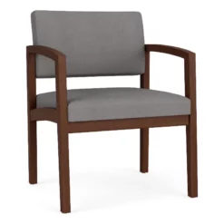 Lesro Lenox Wood Polyurethane Reception Wide Guest Chair In Brown/Walnut 28 Lesro Lenox Wood Polyurethane Reception Wide Guest Chair In Brown/Walnut -CYMAX Sales 2691670 L