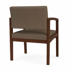 Lesro Lenox Wood Polyurethane Reception Wide Guest Chair In Walnut/Brown 27 Lesro Lenox Wood Polyurethane Reception Wide Guest Chair In Walnut/Brown -CYMAX Sales 2691671 2 L 1