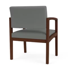 Lesro Lenox Wood Fabric Reception Wide Guest Chair In Black/Walnut 33 Lesro Lenox Wood Fabric Reception Wide Guest Chair In Black/Walnut -CYMAX Sales 2691672 2 L