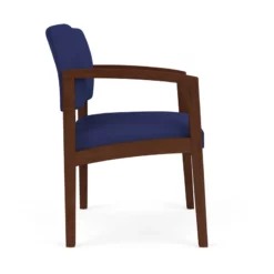 Lesro Lenox Wood Fabric Reception Wide Guest Chair In Black/Walnut 26 Lesro Lenox Wood Fabric Reception Wide Guest Chair In Black/Walnut -CYMAX Sales 2691674 1 L