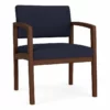 Lesro Lenox Wood Fabric Reception Wide Guest Chair In Gray/Walnut -CYMAX Sales 2691675 L 2