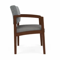 Lesro Lenox Wood Polyurethane Reception Wide Guest Chair In Walnut/Brown 23 Lesro Lenox Wood Polyurethane Reception Wide Guest Chair In Walnut/Brown -CYMAX Sales 2691676 1 L 1