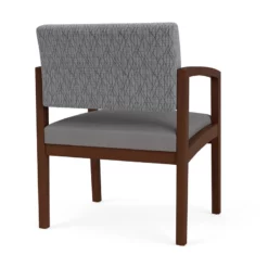 Lesro Lenox Wood Polyurethane Reception Wide Guest Chair In Brown/Walnut 24 Lesro Lenox Wood Polyurethane Reception Wide Guest Chair In Brown/Walnut -CYMAX Sales 2691676 2 L