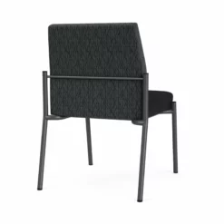 Lesro Mystic Metal/Polyurethane Reception Armless Guest Chair In Charcoal/Black -CYMAX Sales 2691708 2 L 2
