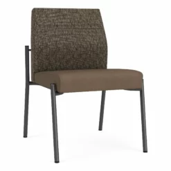 Lesro Mystic Polyurethane/Metal Reception Armless Guest Chair In Charcoal/Gray -CYMAX Sales 2691709 L 4
