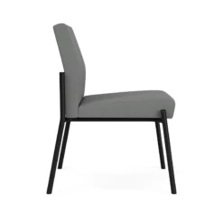 Lesro Mystic Fabric/Metal Reception Armless Guest Chair In Black/Black 32 Lesro Mystic Fabric/Metal Reception Armless Guest Chair In Black/Black -CYMAX Sales 2691738 1 L