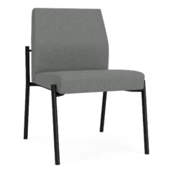 Lesro Mystic Fabric/Metal Reception Armless Guest Chair In Black/Black 31 Lesro Mystic Fabric/Metal Reception Armless Guest Chair In Black/Black -CYMAX Sales 2691738 L