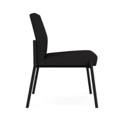 Lesro Mystic Fabric/Metal Reception Armless Guest Chair In Black/Black 29 Lesro Mystic Fabric/Metal Reception Armless Guest Chair In Black/Black -CYMAX Sales 2691739 1 L
