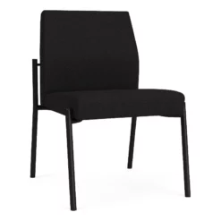 Lesro Mystic Fabric/Metal Reception Armless Guest Chair In Black/Black 28 Lesro Mystic Fabric/Metal Reception Armless Guest Chair In Black/Black -CYMAX Sales 2691739 L