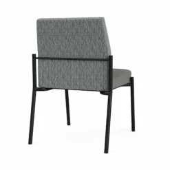 Lesro Mystic Metal/Polyurethane Reception Armless Guest Chair In Black/Brown -CYMAX Sales 2691742 2 L 2