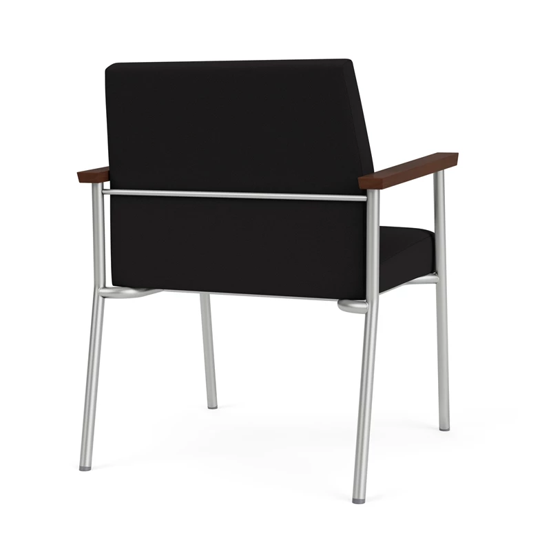 Lesro Mystic Fabric/Metal Reception WideGuest Chair In Silver/Black 14 Lesro Mystic Fabric/Metal Reception WideGuest Chair In Silver/Black - Image 12