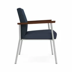 Lesro Mystic Metal/Polyurethane Reception WideGuest Chair In Silver/Gray -CYMAX Sales 2691747 1 L 1