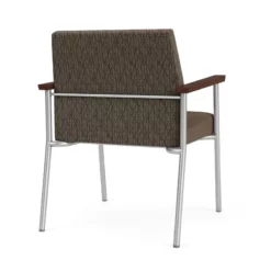 Lesro Mystic Polyurethane/Metal Reception WideGuest Chair In Silver/Brown 36 Lesro Mystic Polyurethane/Metal Reception WideGuest Chair In Silver/Brown -CYMAX Sales 2691749 2 L