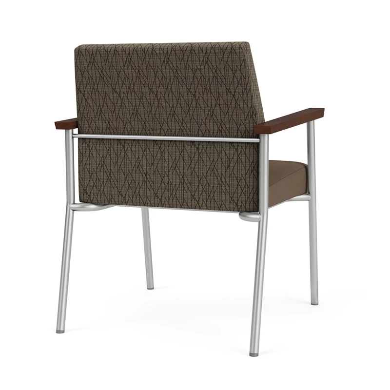 Lesro Mystic Polyurethane/Metal Reception WideGuest Chair In Silver/Brown 17 Lesro Mystic Polyurethane/Metal Reception WideGuest Chair In Silver/Brown - Image 15