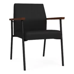 Lesro Mystic Polyurethane/Metal Reception Guest Chair In Black/Blue 40 Lesro Mystic Polyurethane/Metal Reception Guest Chair In Black/Blue -CYMAX Sales 2691795 L