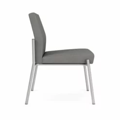 Lesro Mystic Metal/Polyurethane Reception Armless Guest Chair In Silver/Blue 38 Lesro Mystic Metal/Polyurethane Reception Armless Guest Chair In Silver/Blue -CYMAX Sales 2691800 1 L 2