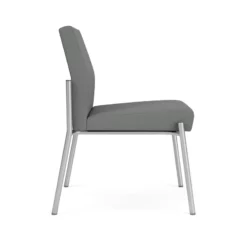 Lesro Mystic Fabric/Metal Reception Armless Guest Chair In Silver/Blue 32 Lesro Mystic Fabric/Metal Reception Armless Guest Chair In Silver/Blue -CYMAX Sales 2691802 1 L