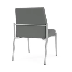 Lesro Mystic Fabric/Metal Reception Armless Guest Chair In Silver/Blue 33 Lesro Mystic Fabric/Metal Reception Armless Guest Chair In Silver/Blue -CYMAX Sales 2691802 2 L
