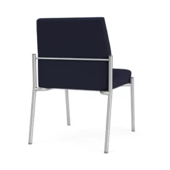 Lesro Mystic Fabric/Metal Reception Armless Guest Chair In Silver/Blue 24 Lesro Mystic Fabric/Metal Reception Armless Guest Chair In Silver/Blue -CYMAX Sales 2691805 2 L