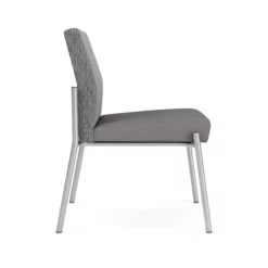 Lesro Mystic Metal/Polyurethane Reception Armless Guest Chair In Silver/Brown 32 Lesro Mystic Metal/Polyurethane Reception Armless Guest Chair In Silver/Brown -CYMAX Sales 2691806 1 L