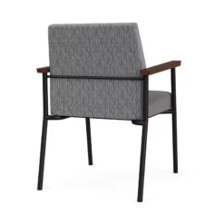Lesro Mystic Polyurethane/Metal Reception Guest Chair In Black/Blue 33 Lesro Mystic Polyurethane/Metal Reception Guest Chair In Black/Blue -CYMAX Sales 2691826 2 L