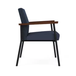 Lesro Mystic Polyurethane/Metal Reception Guest Chair In Black/Blue 29 Lesro Mystic Polyurethane/Metal Reception Guest Chair In Black/Blue -CYMAX Sales 2691827 1 L