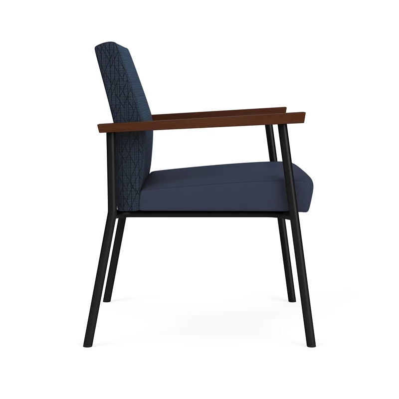 Lesro Mystic Polyurethane/Metal Reception Guest Chair In Black/Blue 10 Lesro Mystic Polyurethane/Metal Reception Guest Chair In Black/Blue - Image 8