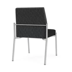 Lesro Mystic Metal/Polyurethane Reception Armless Guest Chair In Silver/Brown 27 Lesro Mystic Metal/Polyurethane Reception Armless Guest Chair In Silver/Brown -CYMAX Sales 2691832 2 L
