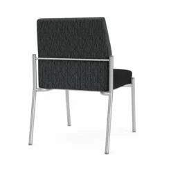 Lesro Mystic Polyurethane/Metal Reception Armless Guest Chair In Silver/Gray -CYMAX Sales 2691832 2 L 3