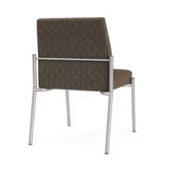 Lesro Mystic Metal/Polyurethane Reception Armless Guest Chair In Silver/Brown 24 Lesro Mystic Metal/Polyurethane Reception Armless Guest Chair In Silver/Brown -CYMAX Sales 2691833 2 L